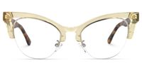 Drayton - Cat Eye Yellow Eyeglasses | Vooglam Angle View
