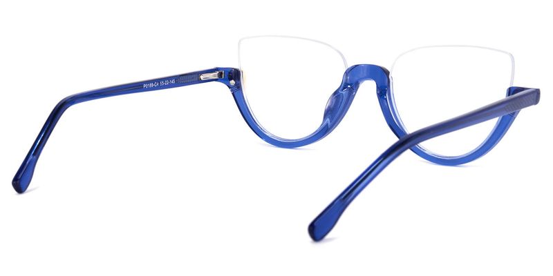 Sylvia - Cat Eye Blue Eyeglasses - 3