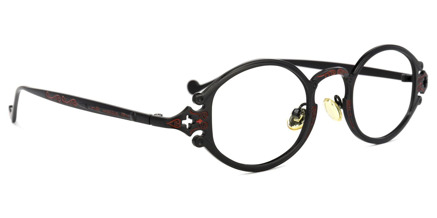 Oval Black Eyeglasses - 5