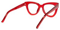 Judith - Butterfly Red Eyeglasses | Vooglam Side View