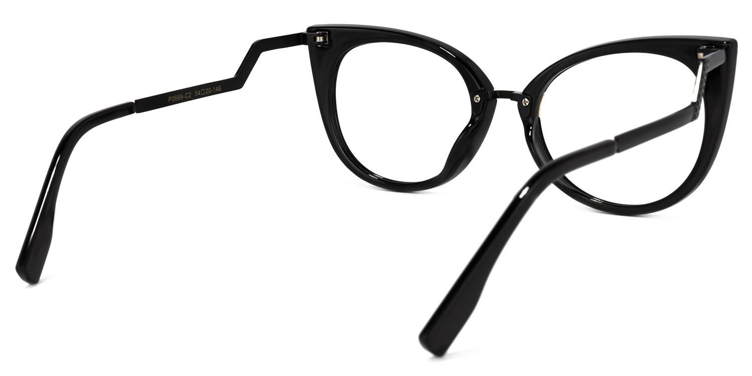 Stylish Black Cat Eye Glasses│Vooglam Glasses- 3