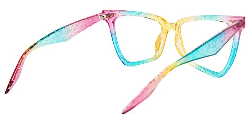 Unicorn - Glitter Rainbow Eyeglasses (Full Overlay Lens) - 3