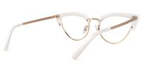 Faith - Cat Eye White Eyeglasses - 3