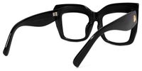 Cassandra - Square Black Eyeglasses | Vooglam Side View