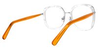 Square White Eyeglasses | Vooglam.com Side View