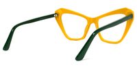 Cat Eye Medium/Yellow Eyeglasses | Vooglam.com Side View