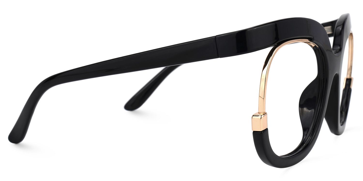 Fredia - Square Black Eyeglasses | Vooglam 4