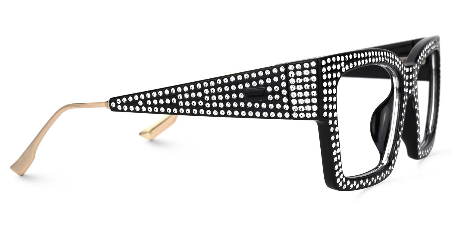 Waylon - Rectangle Black Eyeglasses - 4