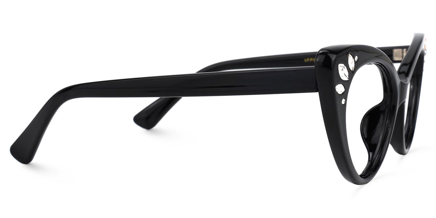 Emmie - Cat Eye Black Glasses | Vooglam 4
