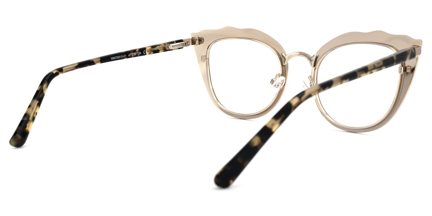Beasley - Cat Eye Yellow Eyeglasses - 3