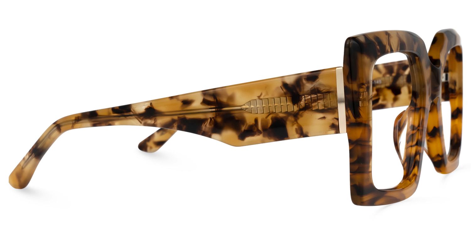 Claudia - Square Tortoise Eyeglasses - 4