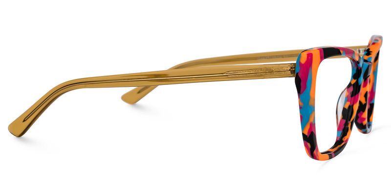 Sanchez - Rectangle Blue/Orange Eyeglasses - 4