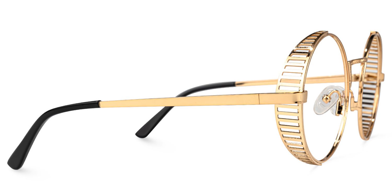 Rojas - Round Gold Eyeglasses | Vooglam 4