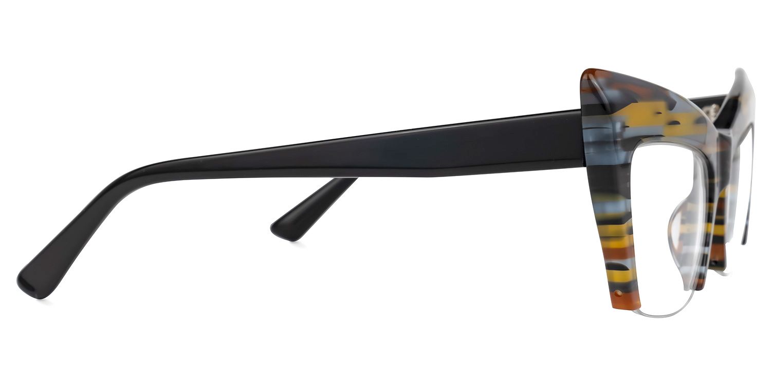 Garza - Cat Eye Pattern Eyeglasses | Vooglam 4