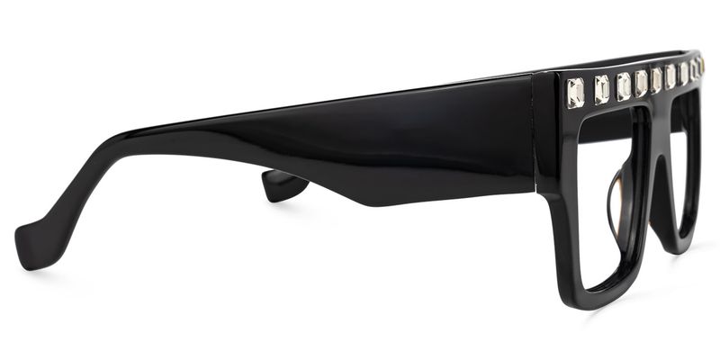 Agustin - Square Black Eyeglasses - 4