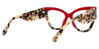 Tovar - Square Red Eyeglasses | Vooglam Side View