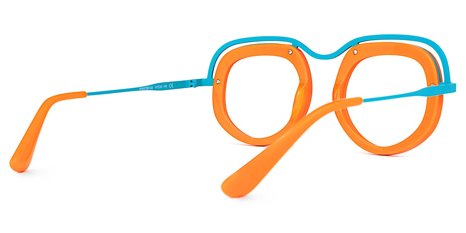 Gallegos - Geometric Orange Eyeglasses product detail 3