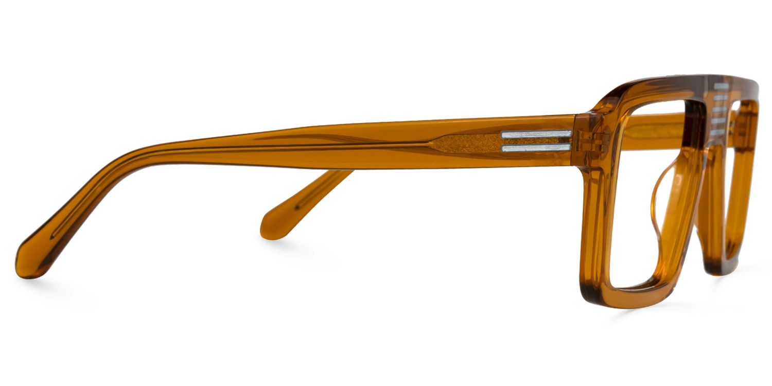 Russeau - Aviator Brown Eyeglasses - 4