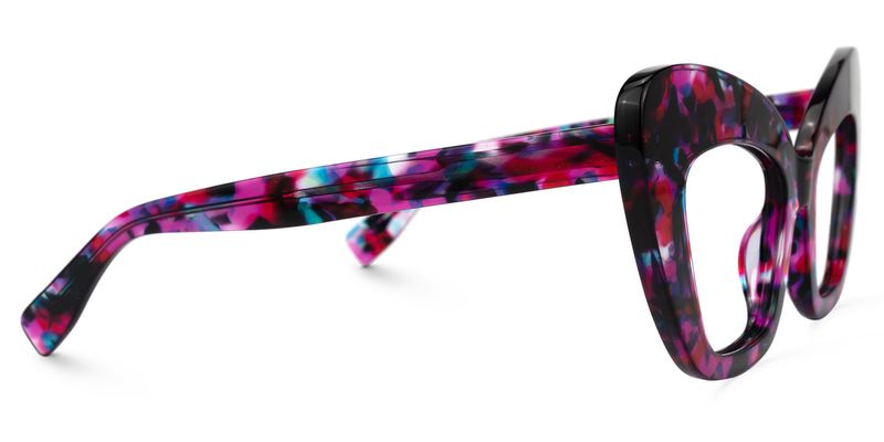 Zuzanna - Cat Eye Purple/Floral Eyeglasses - 4
