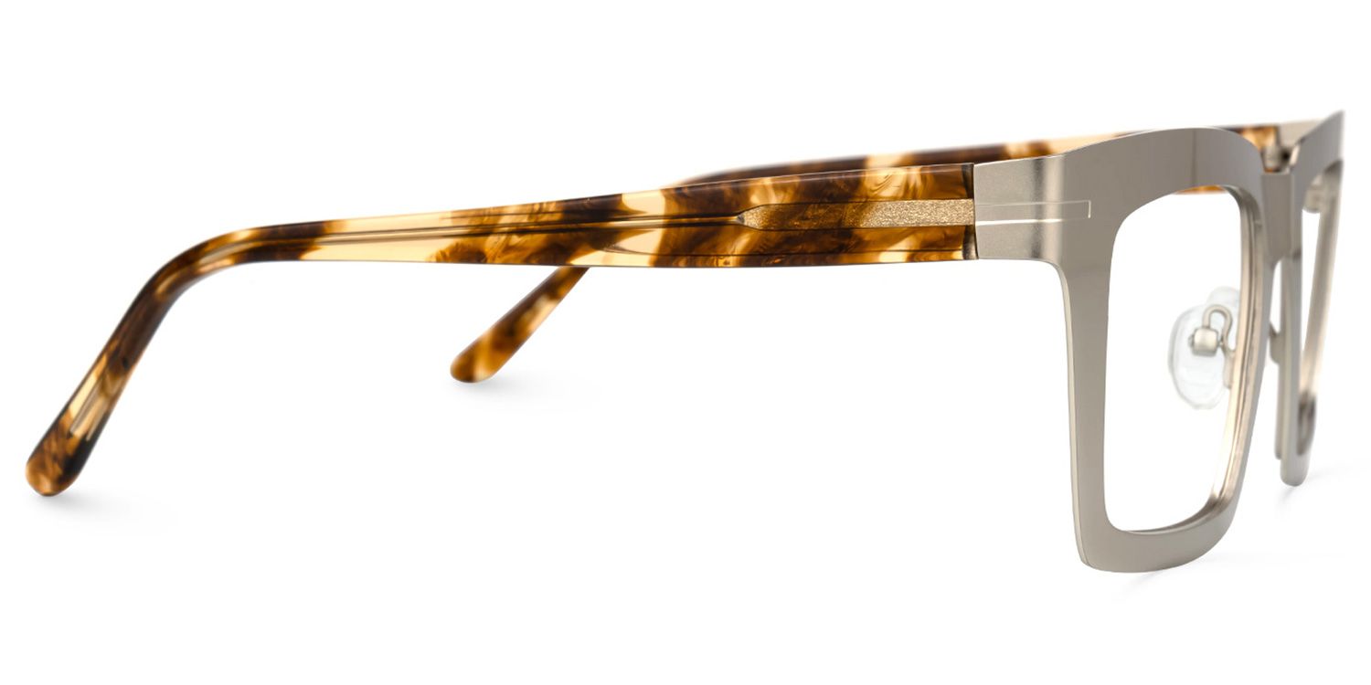 Arnal - Rectangle Silver Eyeglasses - 4