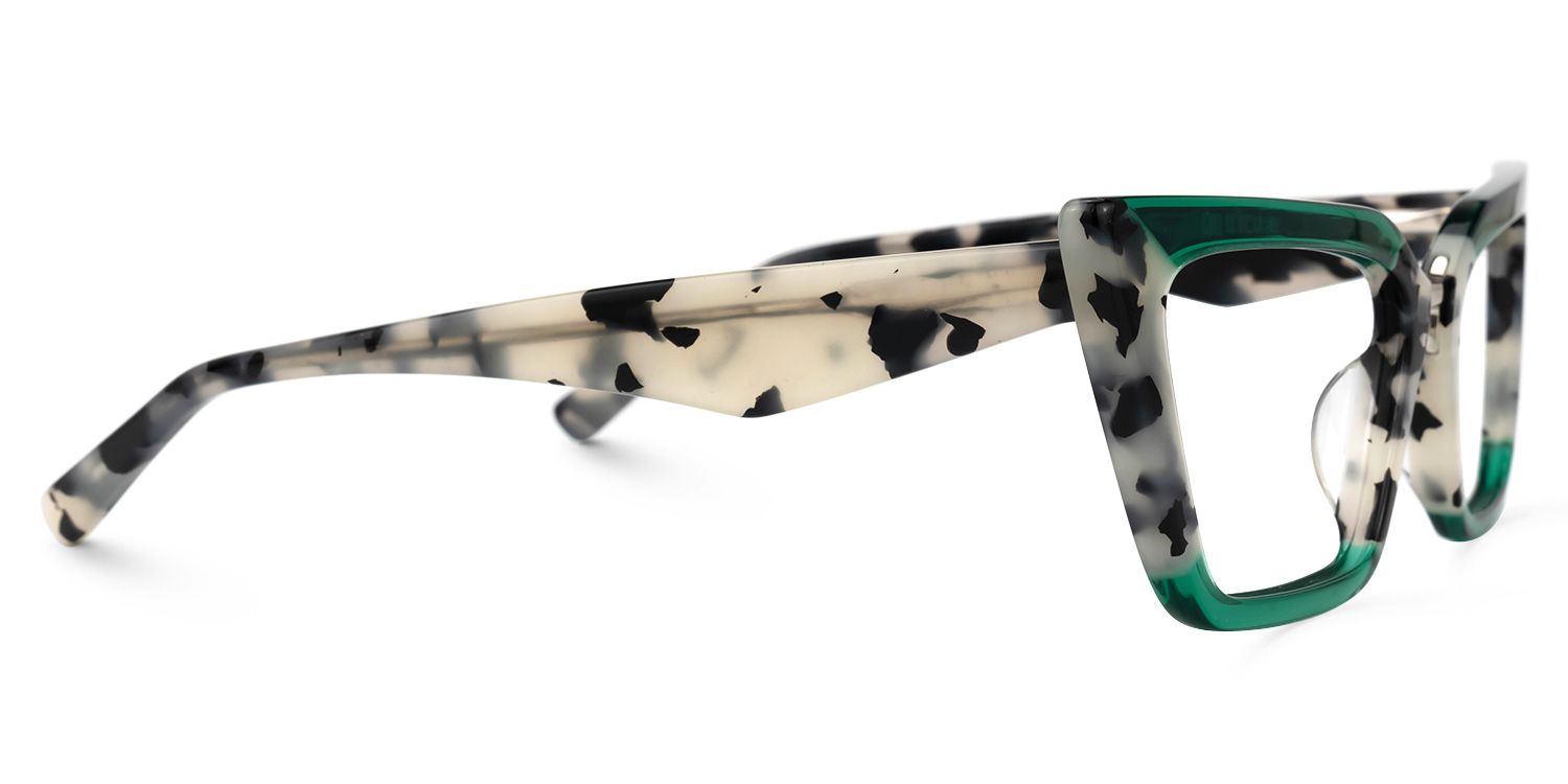 Petrie - Rectangle Green/Tortoise Two-tone Eyeglasses product detail 4