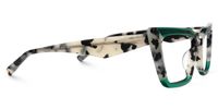 Petrie - Rectangle Green/Tortoise Two-tone Eyeglasses - 4