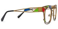 Mondrian - Square Gold Eyeglasses | Vooglam 