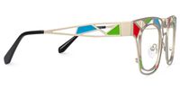 Mondrian - Square Silver Eyeglasses | Vooglam 