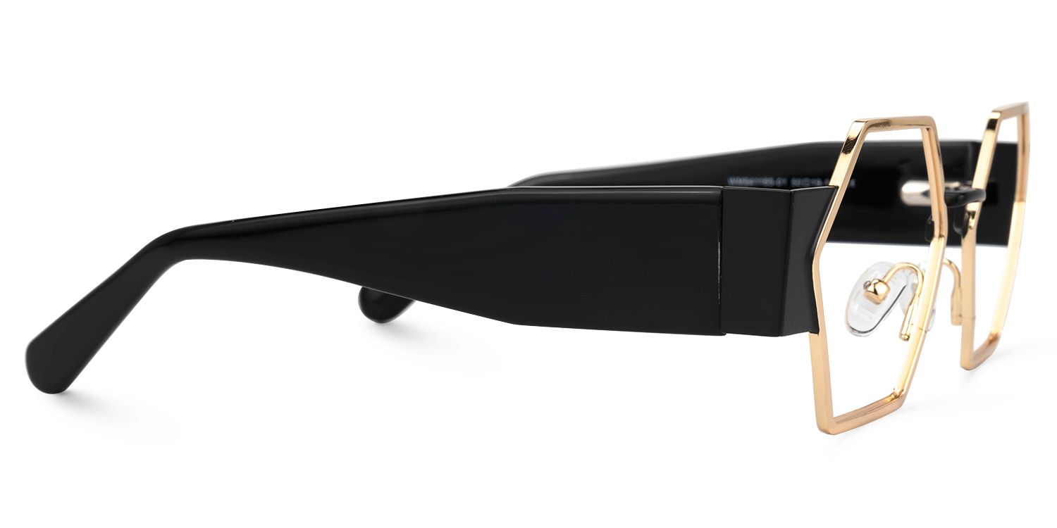 Lizzy - Geometric Gold Eyeglasses - 4