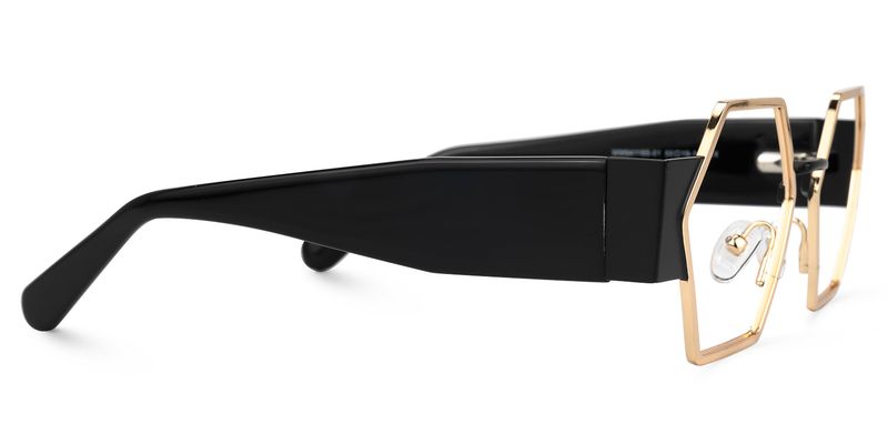 Lizzy - Geometric Gold Eyeglasses - 4