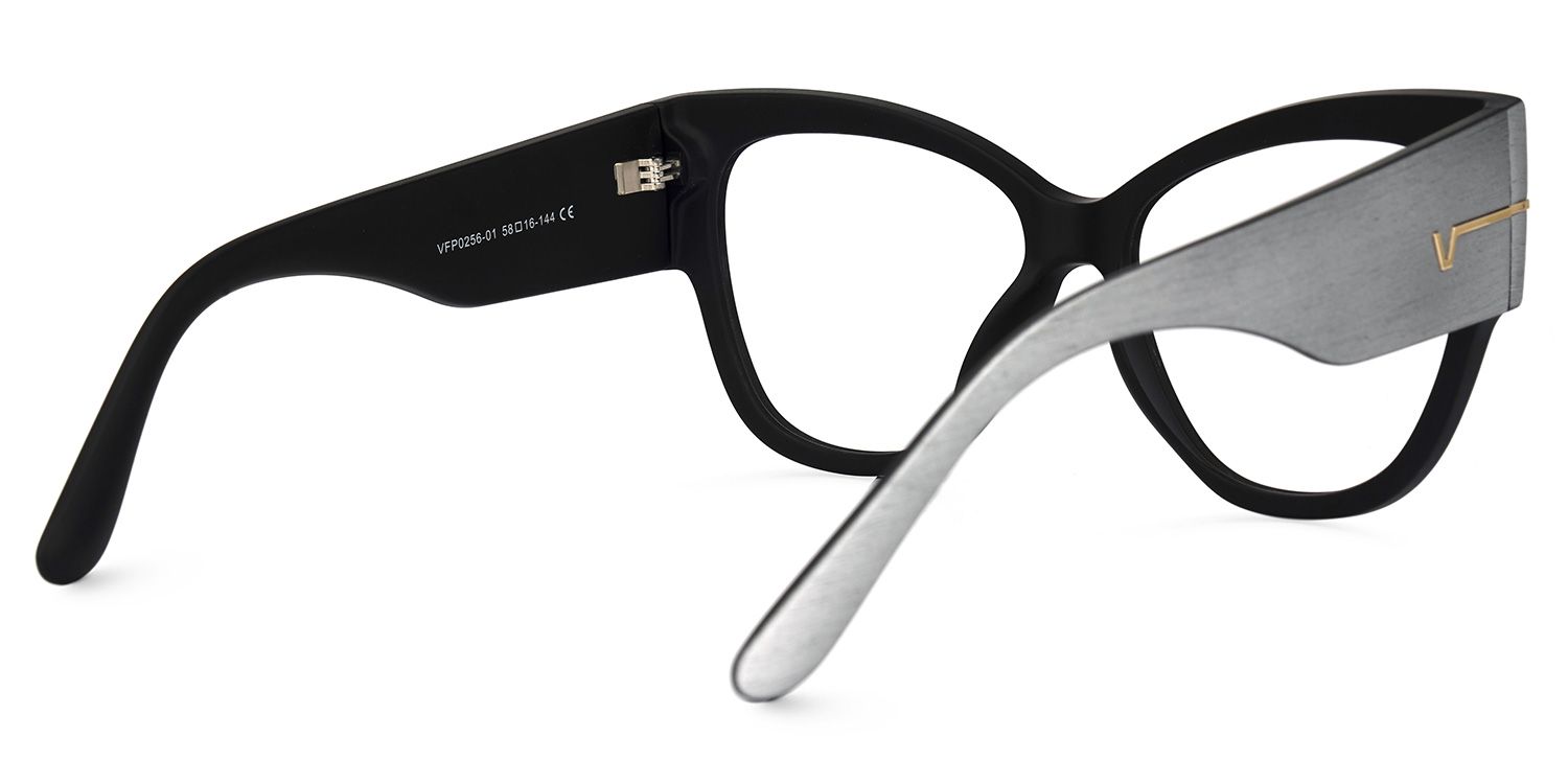 Elektra - Cat Eye Gray Eyeglasses - 3