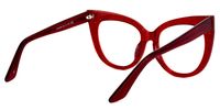 Carmine - Cat Eye Glitter Red Eyeglasses - 3