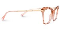 Rectangle Champagne Eyeglasses | Vooglam.com 