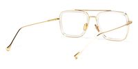 Alvira - Aviator Crystal/Gold Eyeglasses | Vooglam Side View