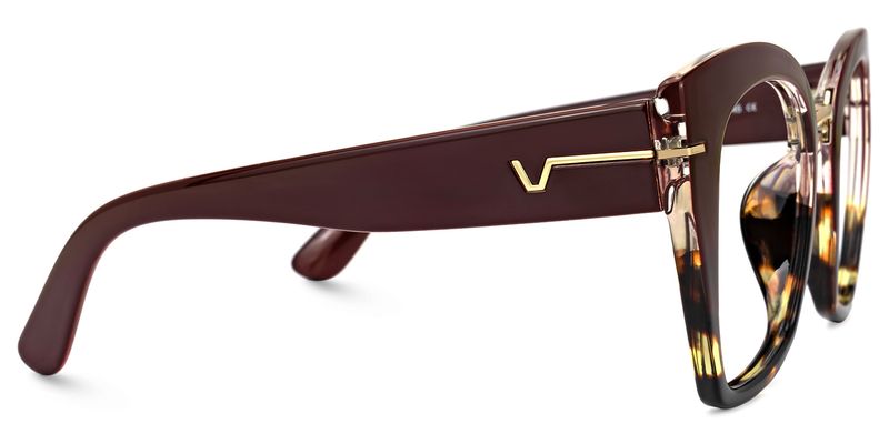 Paulina - Square Wine/Red Eyeglasses - 4