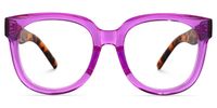 Vernetta - Square Purple Eyeglasses | Vooglam Angle View