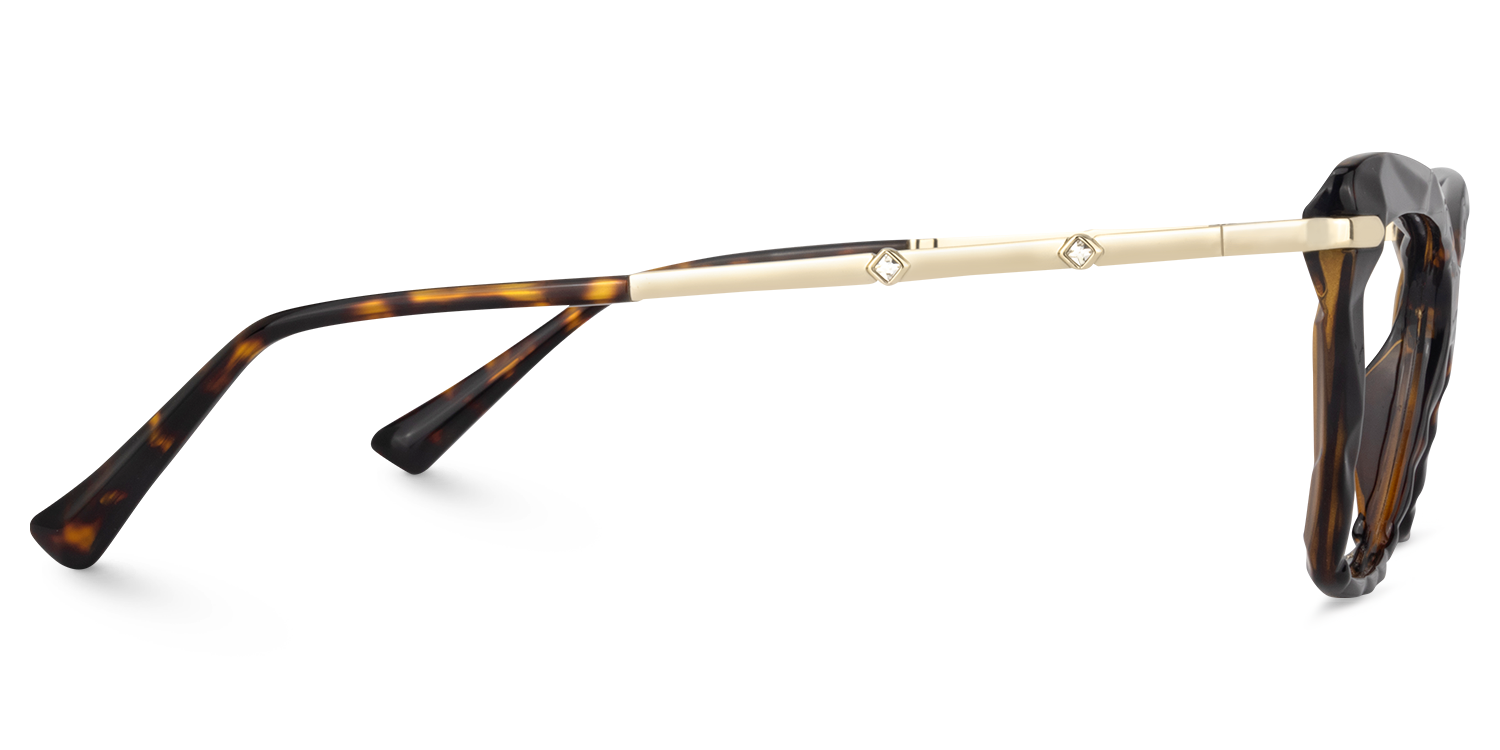 Annie - Rectangle Tortoise Eyeglasses | Vooglam 4