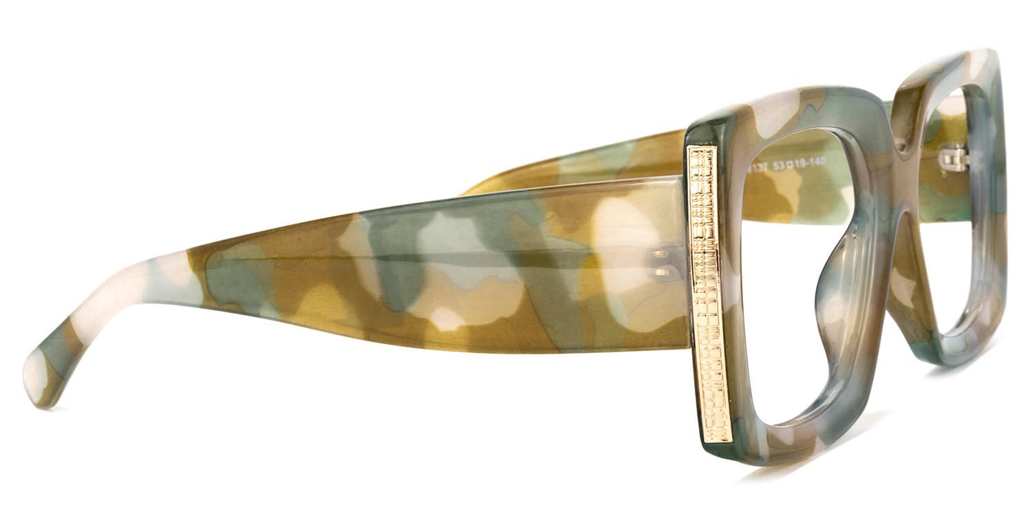 Borislav - Rectangle Olive Eyeglasses - 4