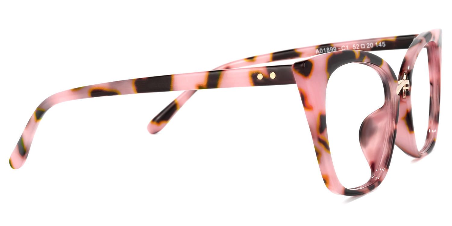 Tacita - Cat Eye Pink Tortoise Eyeglasses - 4