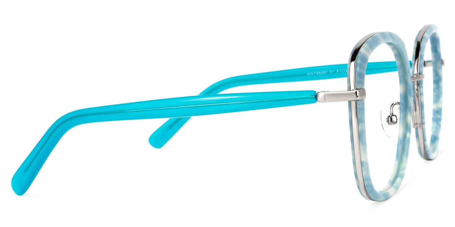 Square Light/Blue Eyeglasses - 4