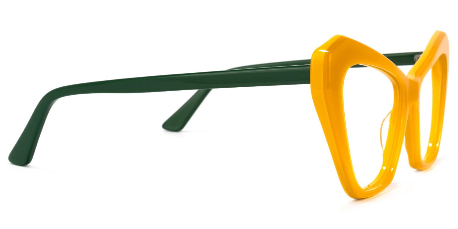 Cat Eye Medium/Yellow Eyeglasses - 4