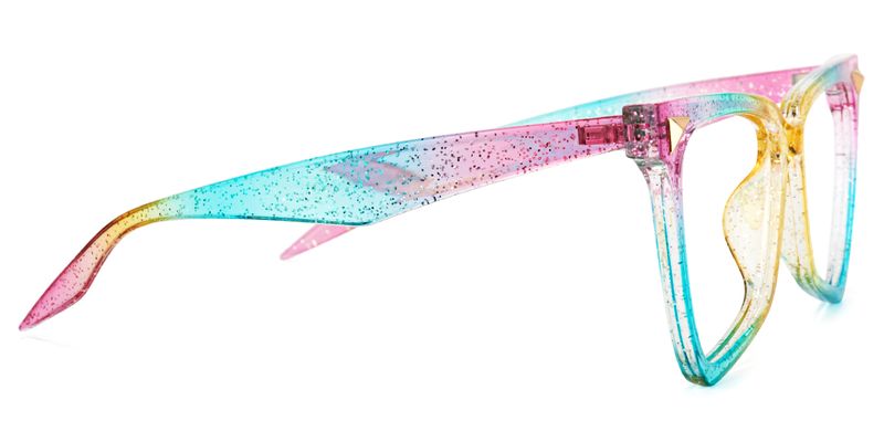 Unicorn - Glitter Rainbow Eyeglasses (Full Overlay Lens) - 4