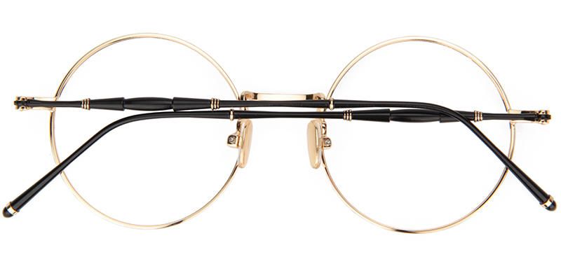 Clara Round Black/gold Eyeglasses- 5