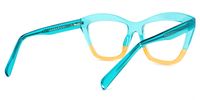 Murdock - Square Blue Eyeglasses | Vooglam Side View