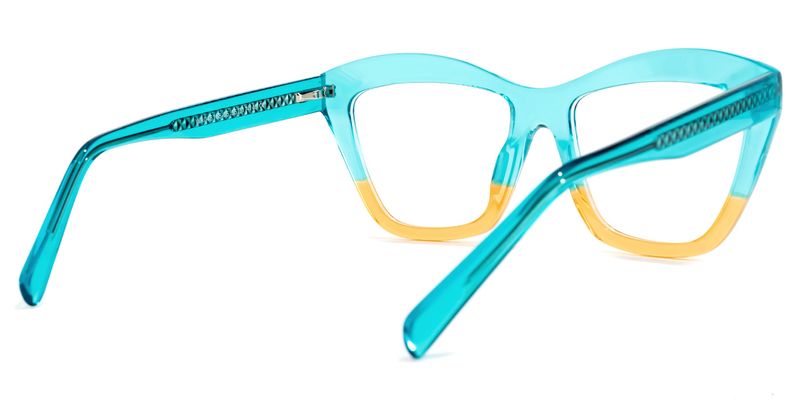 Murdock - Square Blue Eyeglasses - 3