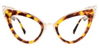 Magdaleno - Cat Eye Tortoise Eyeglasses | Vooglam Angle View