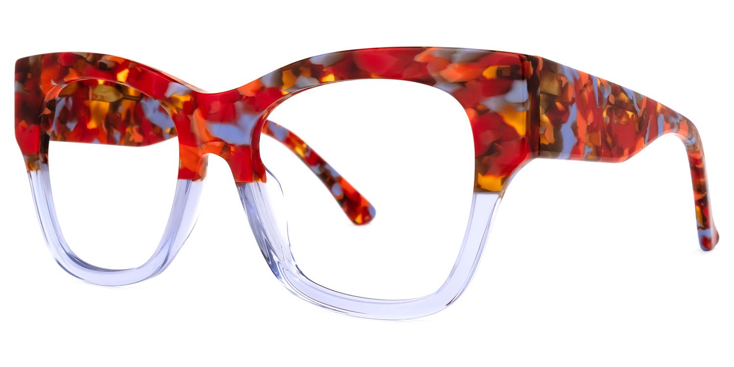 Square Floral Eyeglasses - 2