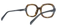 Square Grey Eyeglasses | Vooglam.com Side View