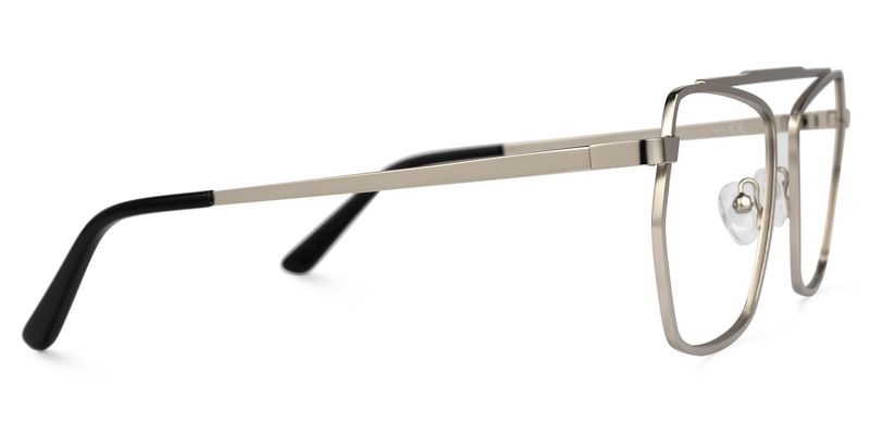 Alexa - Aviator Silver Eyeglasses - 4