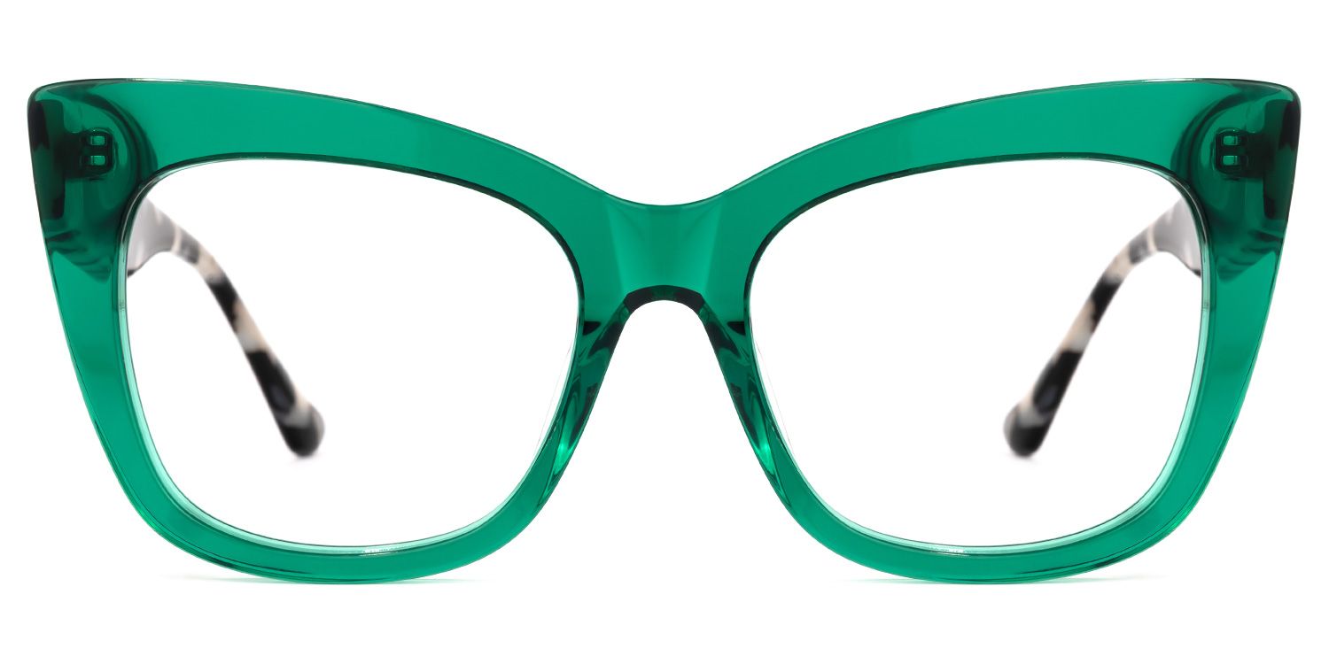 Escobar - Square Green Eyeglasses - 1